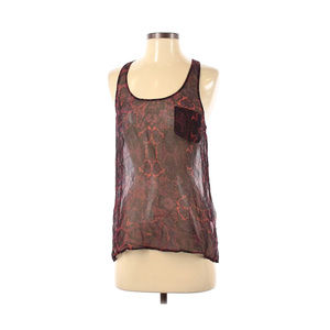 Joie Sleeveless Sheer Silk Blouse